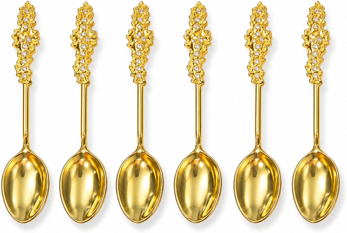 Luxury Crystal Handle Coffee Spoon Stainless Steel Coffee Spoon, Dessert Spoon, Ice-cream Spoon, Sugar Spoon, Tea Spoon-image-31