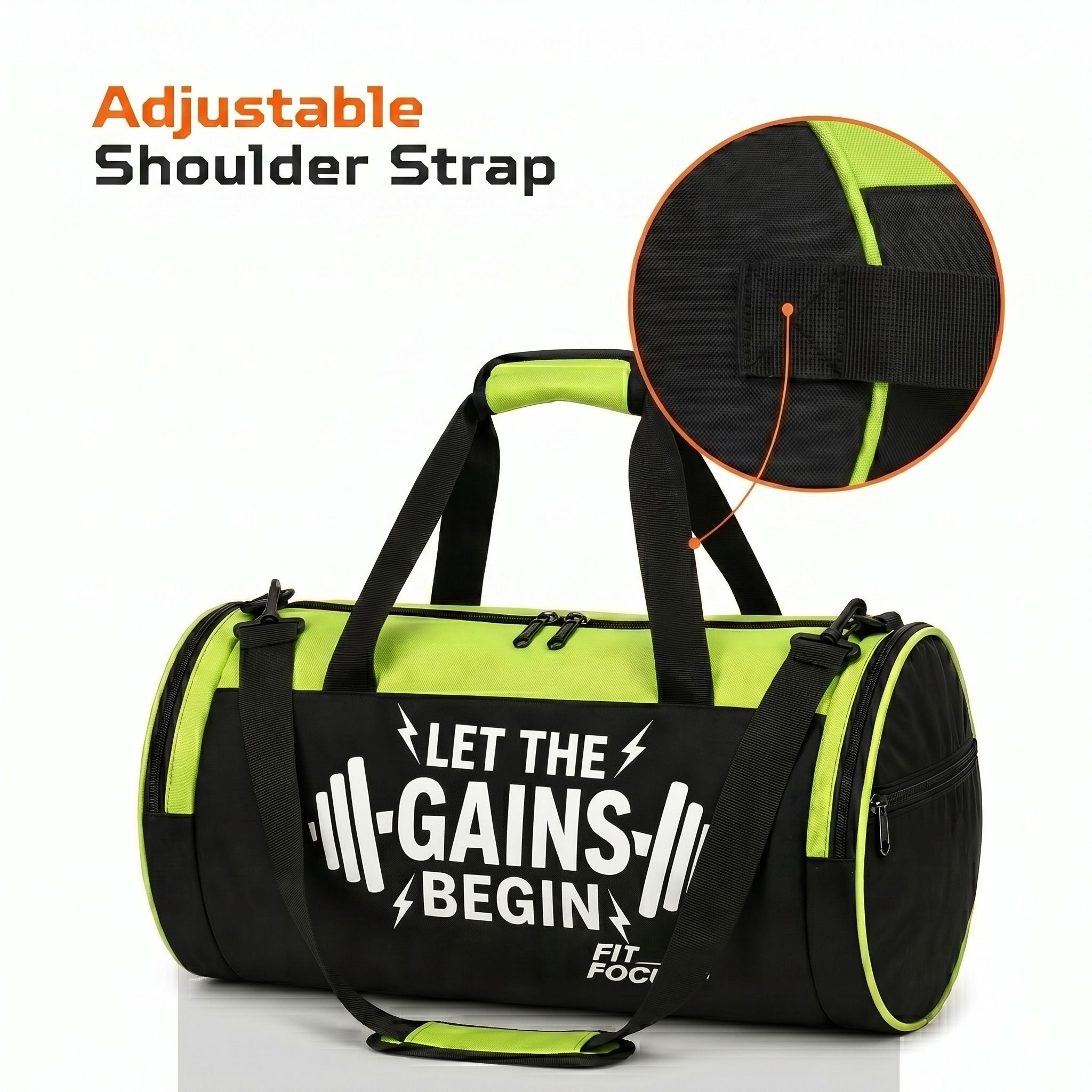 cool indians 30 L Gym Duffel Bag - Premium Duffle bag /Shoulder & Gym Leather Bag For Gym Backpack (Messenger Bag) - Green-picture-15