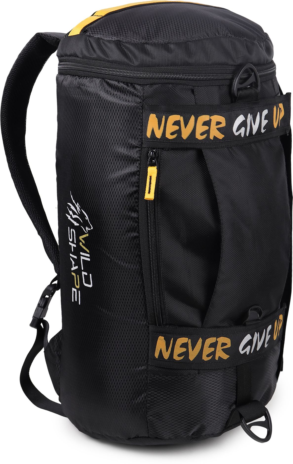 40 L Gym Duffel Bag - Hybrid Edition - Black, Yellow