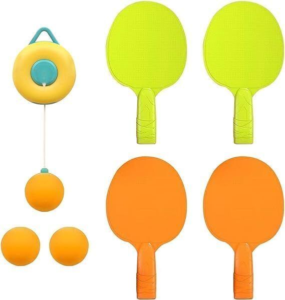 Hanging Table Tennis Trainer Orange, Yellow Table Tennis Racquet-image-43