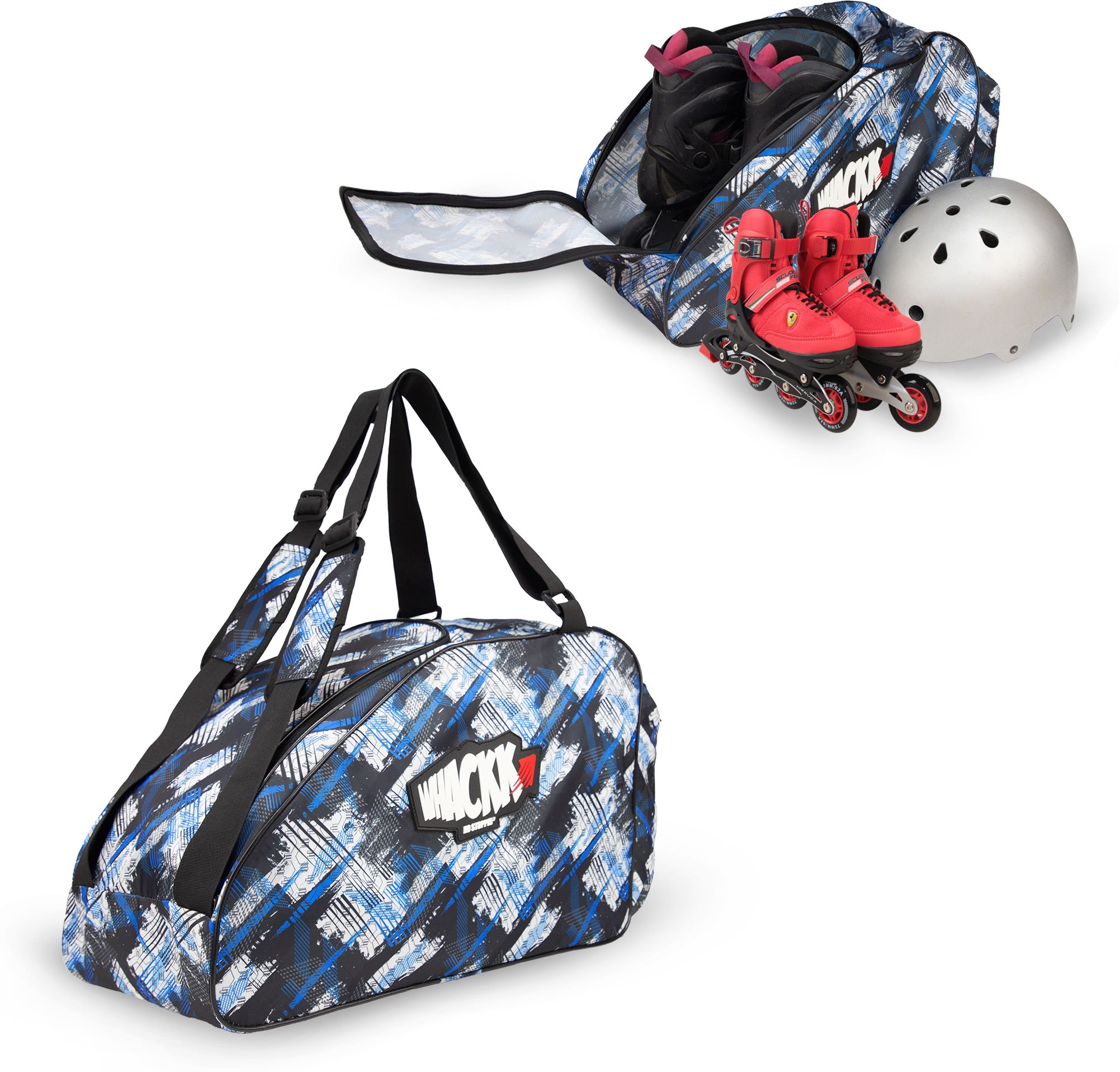 Steezy Printed Skating Bag with Helmet Pocket, Spacious Sports Bag for Skates-image-47