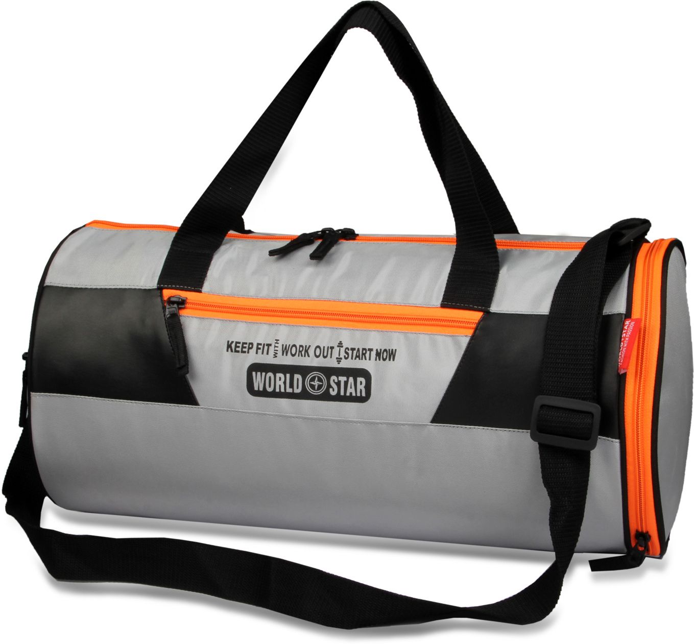 4 L Hand Duffel Bag - Duffel Bag, Lightweight Polyester Sports Gym bag - Grey - Regular Capacity-image-4