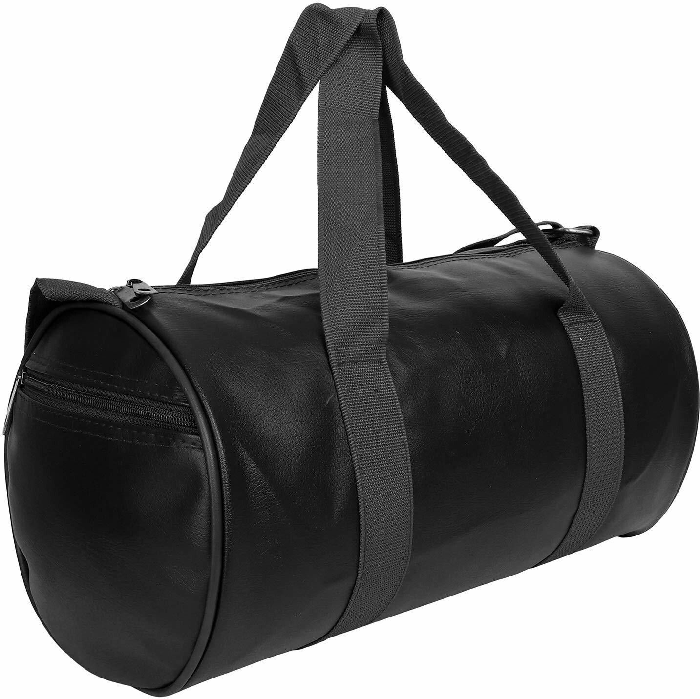 20 L Gym Duffel Bag - DB_LEATHER TEXTURE BAG(BLK08) - Black-image-31