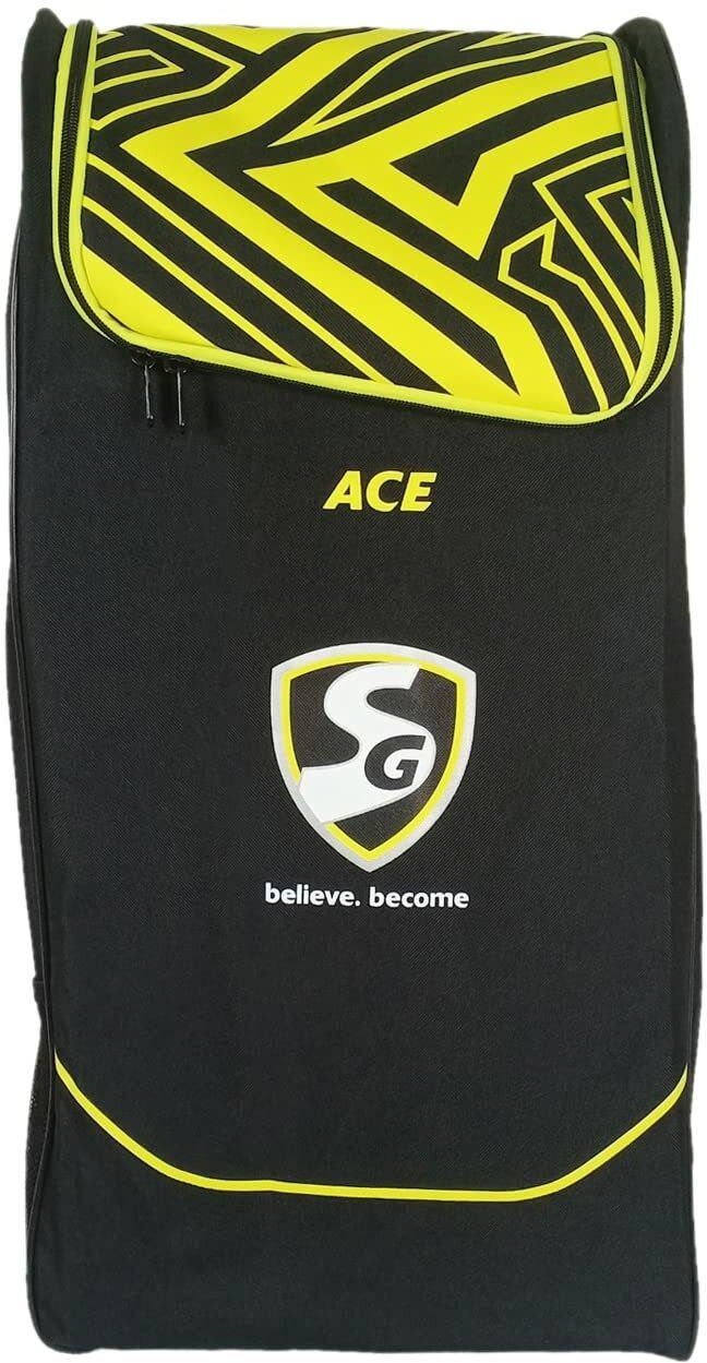 Ace Duffle Cricket Kitbag, Black/Yellow-image-34