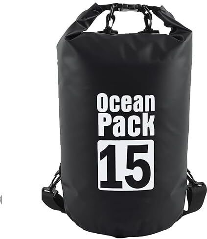 Ocean Waterproof Dry Bag 15L Black |-image-8