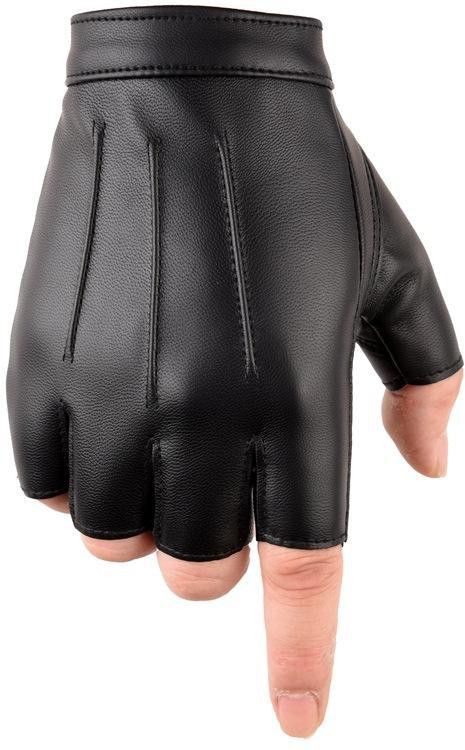 ketmart Driving PU Leather Outdoor Sport Half Finger Glove for Men Women Teens(Size-L) Riding Gloves-picture-30