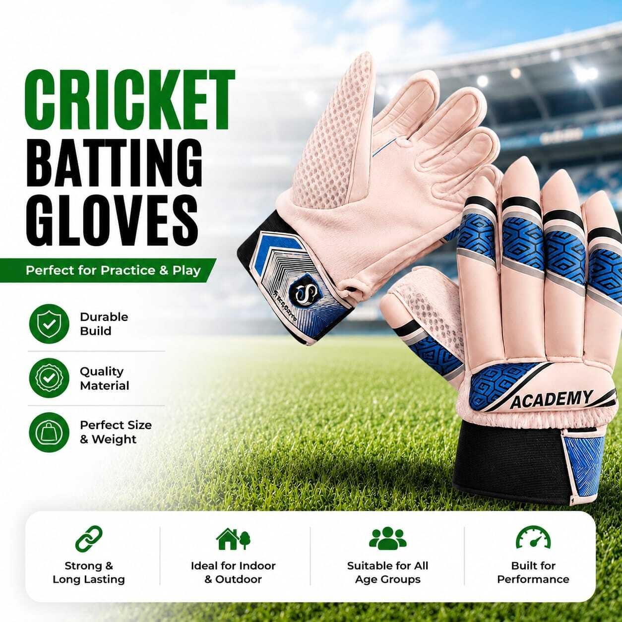 azad sports ATTRACTIVE BATTING GLOVES WITH PRINT DESIGN Batting Gloves-picture-34