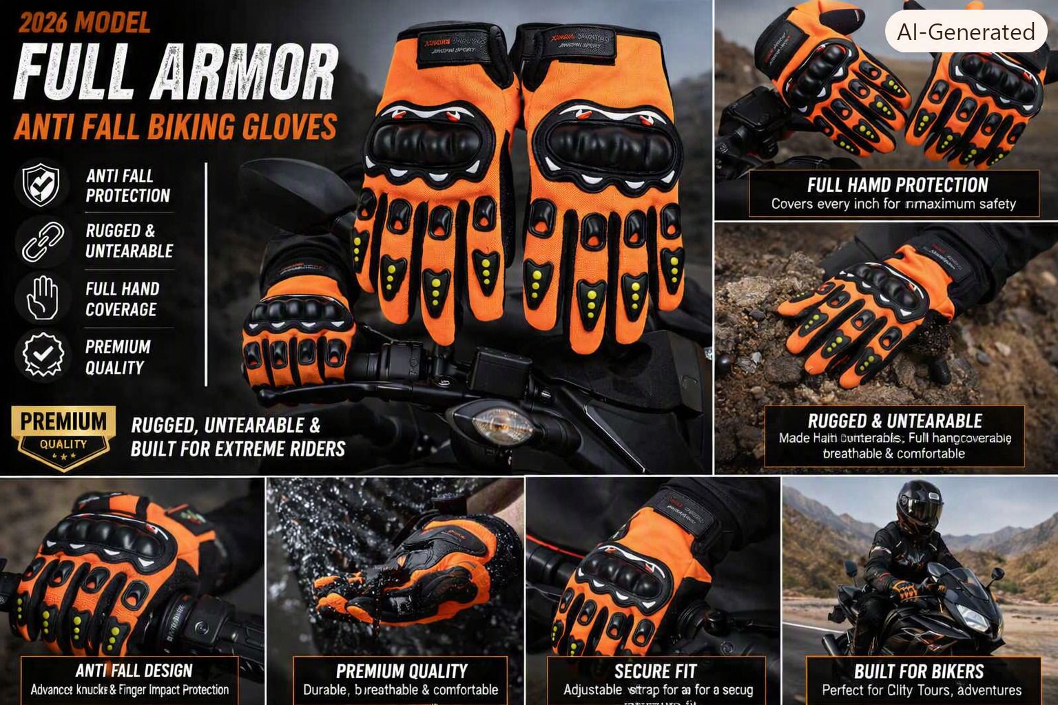 eci premium quality full armer antifall biking gloves rugged untearable full hand Riding Gloves-picture-19