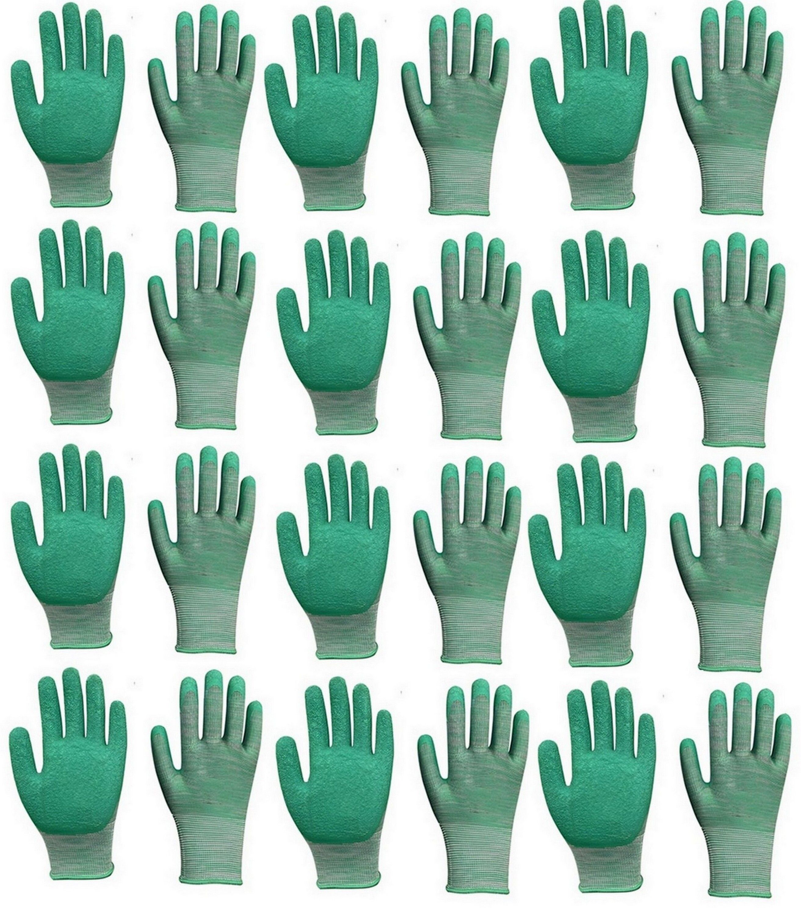 Nylon Safety Hand Gloves Heavy Duty Anti Cut Resistant Latex for Men -12 Pair K Climbing Gloves-image-31