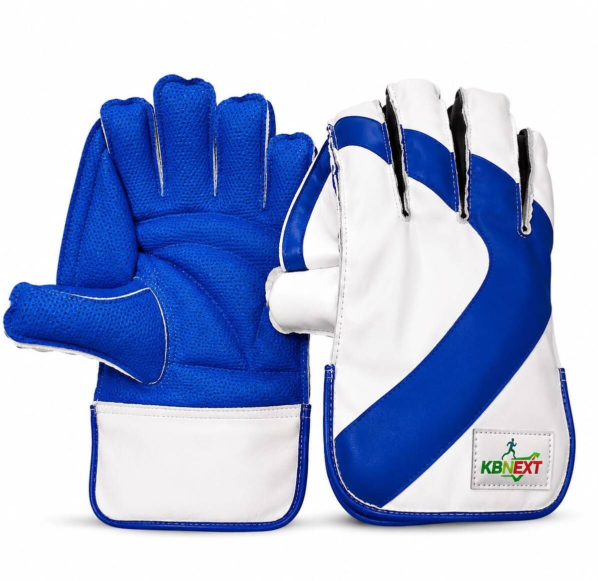 KBNEXT Wicket Keeping Leather Gloves for Men | Full Size Wicket Keeping Gloves-image-1