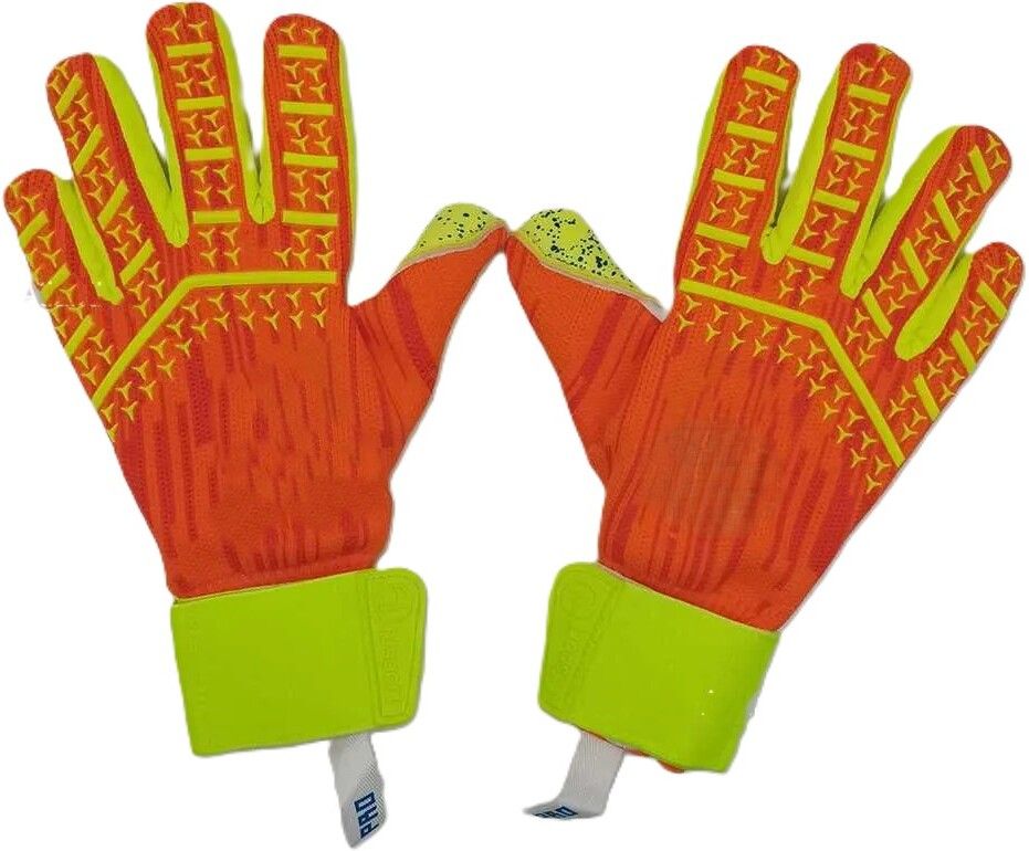 nema 4MM Latex Goalkeeper Gloves - Orange and Yellow - Size 10 Goalkeeping Gloves-picture-0