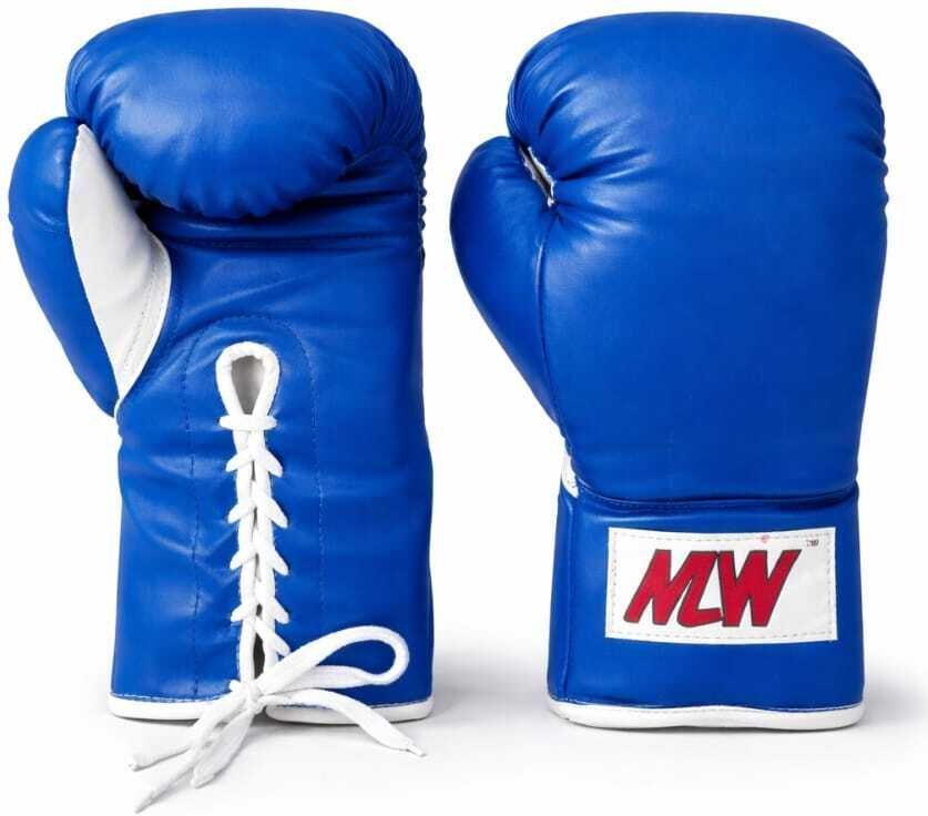 Boxing Gloves Blue White Boxing Gloves-image-0