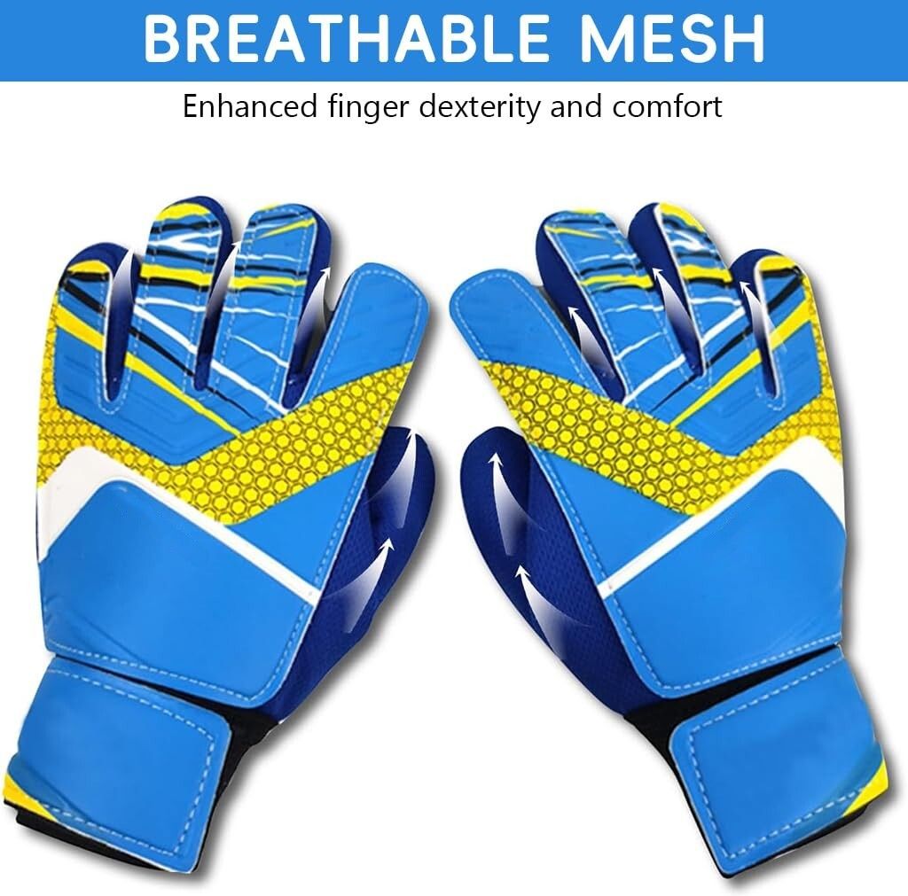 nema Kids Football Goalkeeper Gloves - Blue - Size7 Goalkeeping Gloves-picture-5