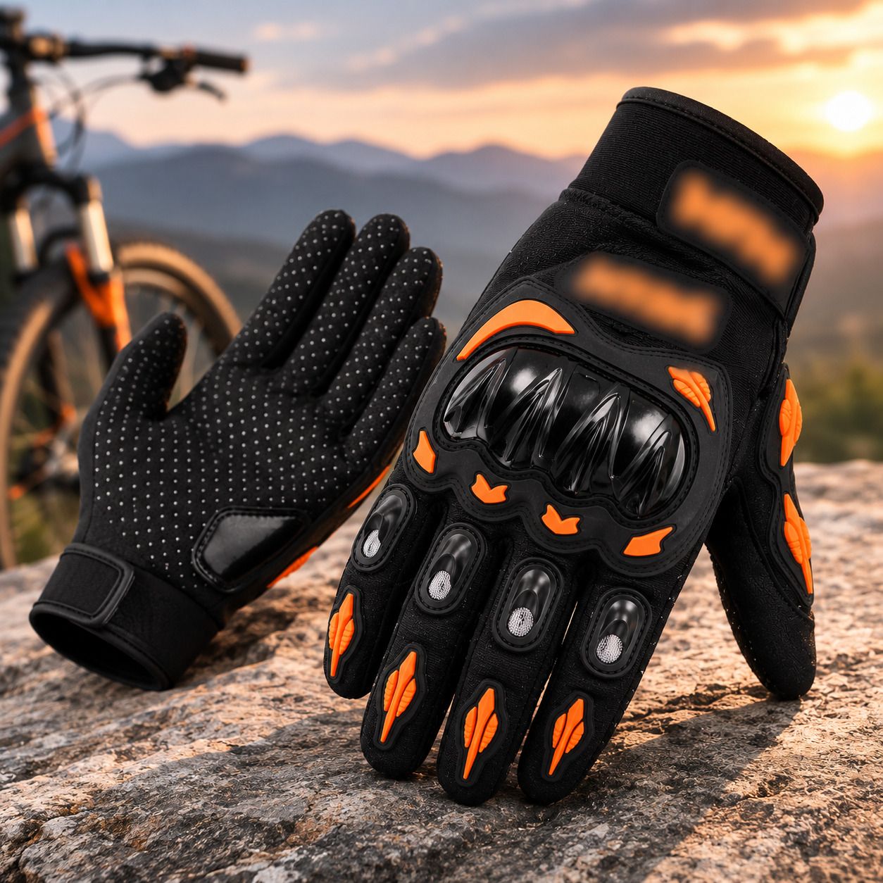 Full Finger Biking Hand Gloves For Men Ventilated Riding Gloves-image-42