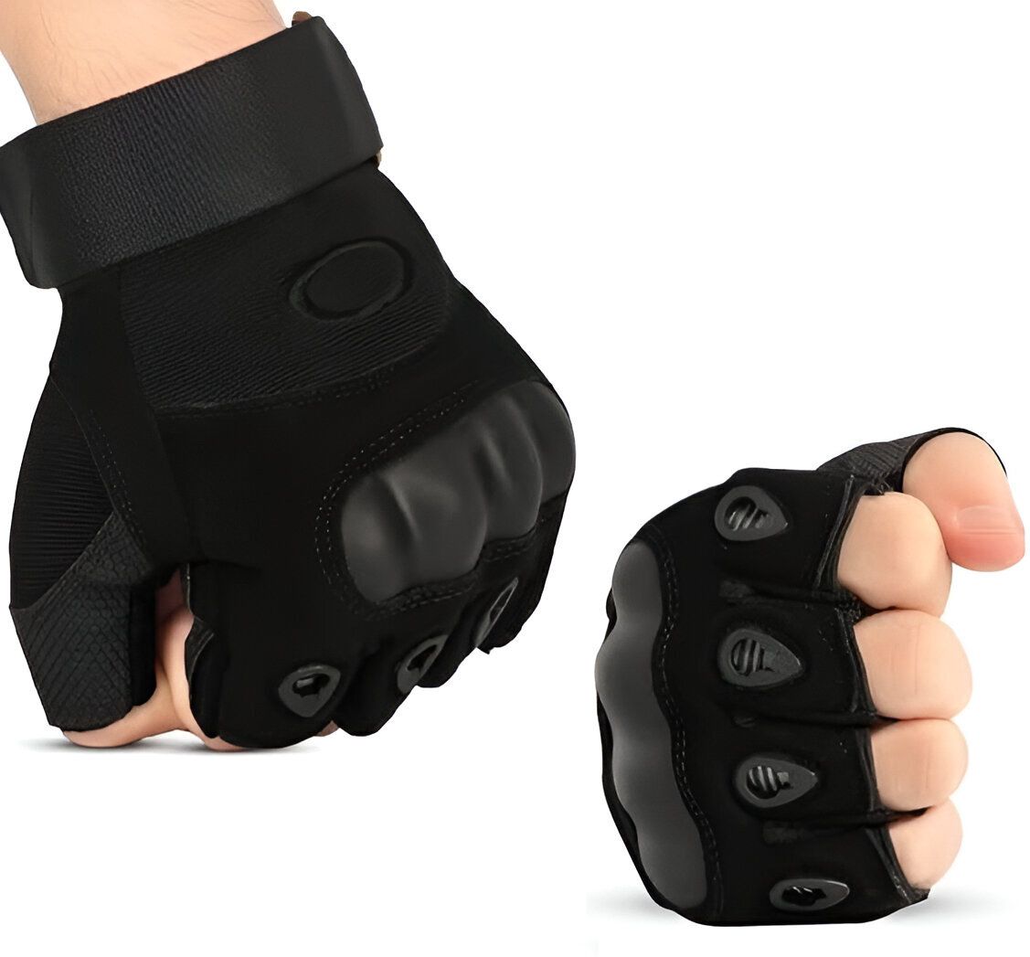 Half Finger Bike Riding Sports Gloves Strong Protective Hard Kunckle Hand Gloves Riding Gloves-image-25