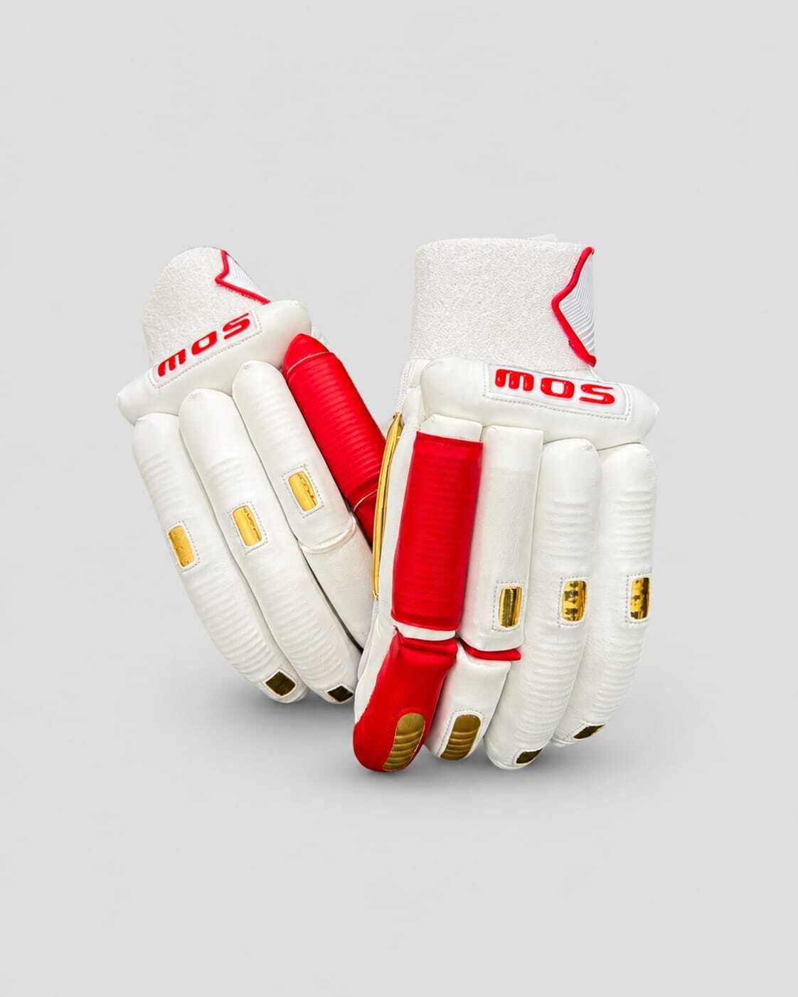 mos Professional Leather Cricket Youth Left Hand Batting Gloves-picture-26