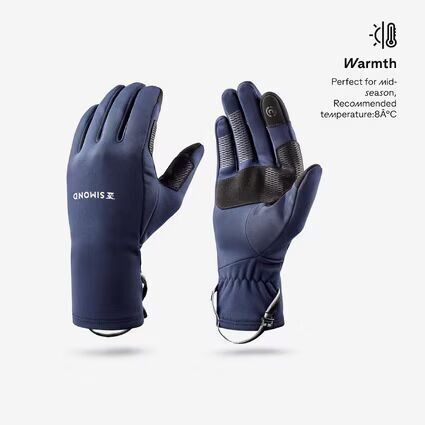 Adult Trekking Winter Gloves Full Finger Outdoor Gloves – Dark Blue Gym & Fitness Gloves
