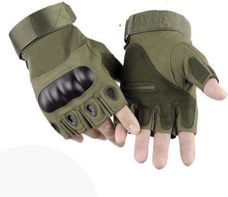 Fingerless Hard Half Finger Tactical Sports Gloves Cycling Gloves