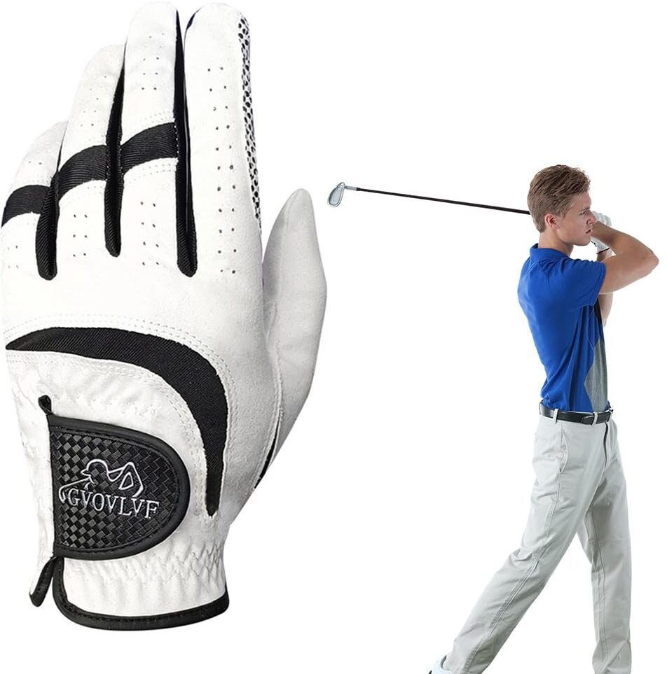 Left Hand Golf Glove for Men Weatherproof Breathable AntiSlip Grip Fit Golf Gloves-image-6
