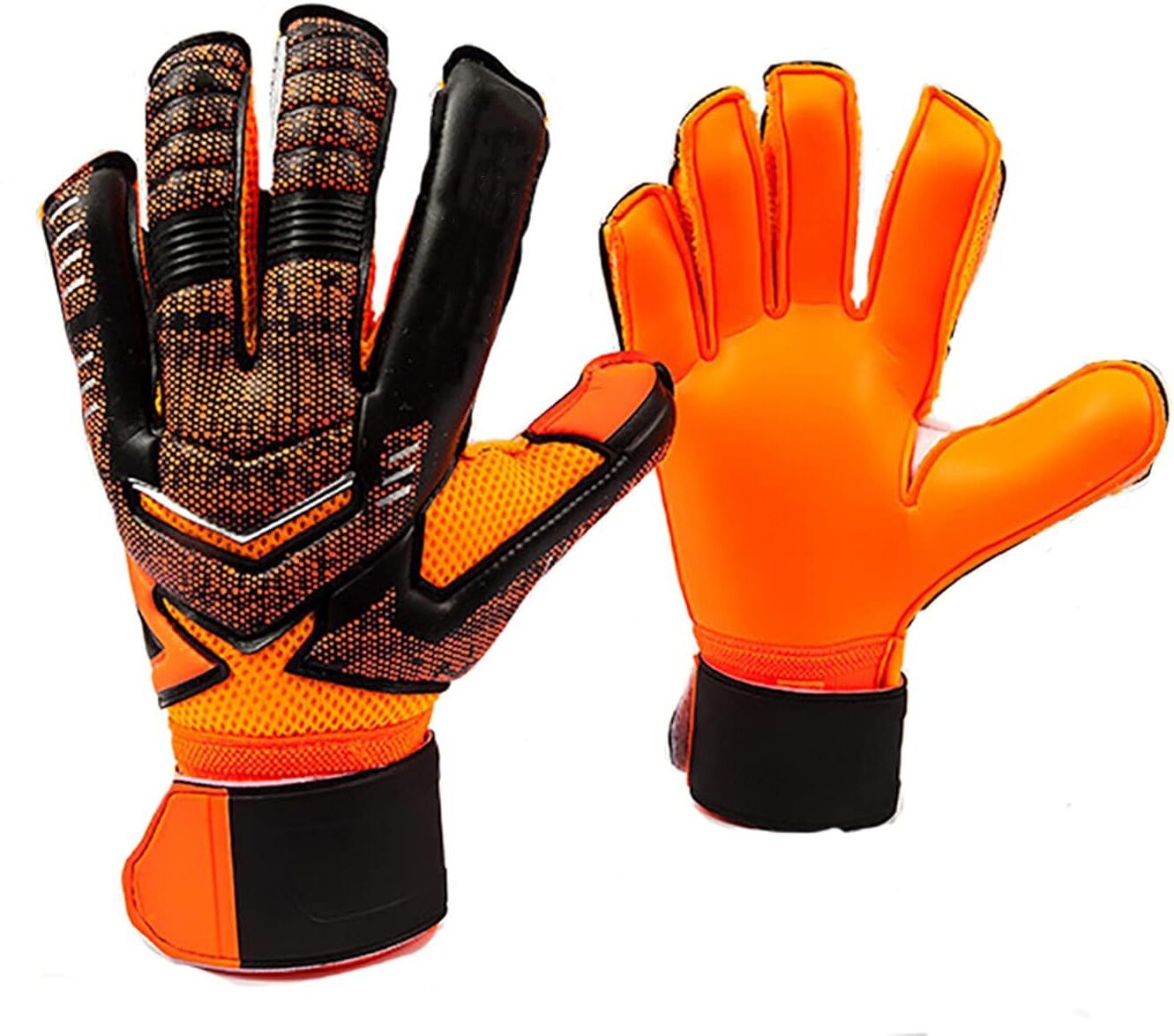 nema Football Goalkeeper Gloves with Finger Guard- Orange - Size 9 Goalkeeping Gloves-picture-7