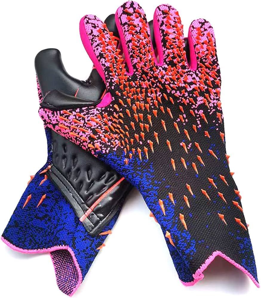 nema Non Slip Wear-Resistant Goalie Gloves - Pink and Blue - Size 8 Goalkeeping Gloves-picture-33