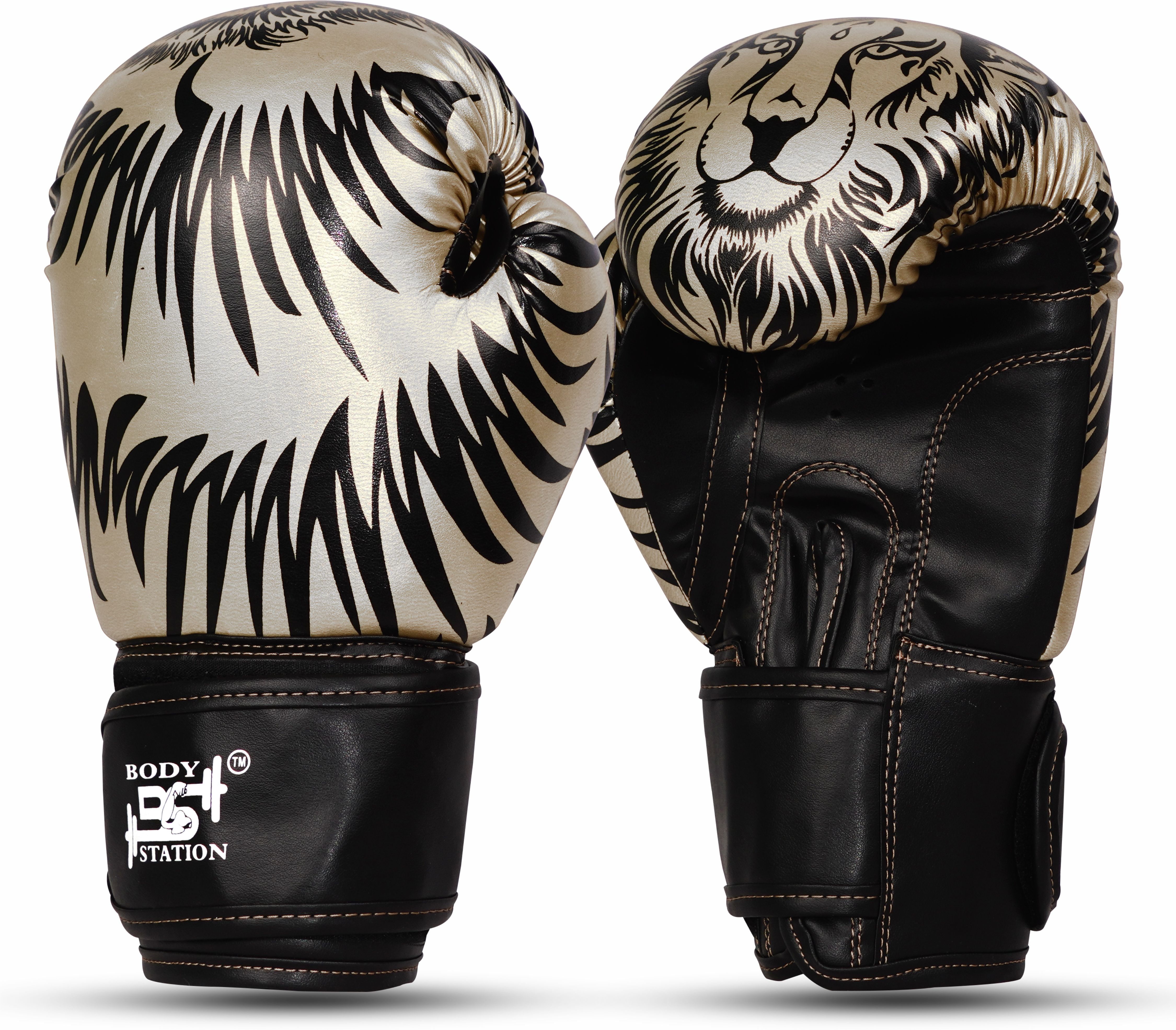 bodystation Longlasting Faux Leather MMA Everlasting Training Lion Boxing Gloves-picture-28