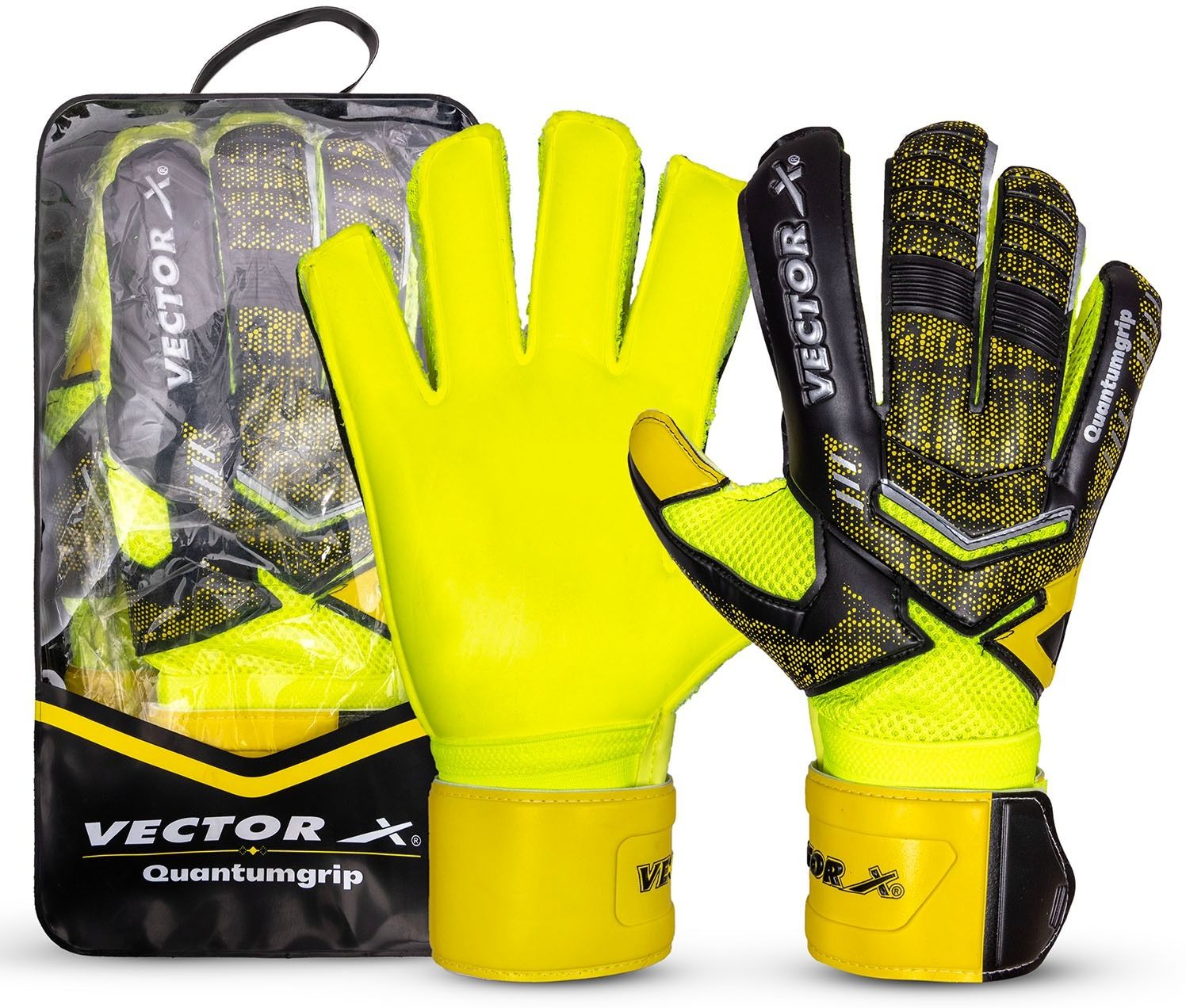 Quantum Grip Latex Palm & Backend high density PU Goalkeeping Gloves-image-8