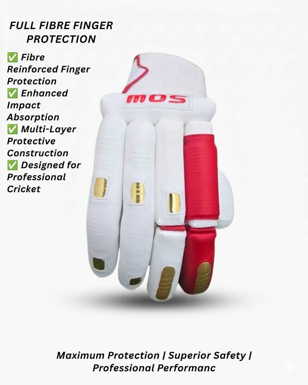 mos Super Soft Protective Boys Left Hand Batting Gloves-picture-0