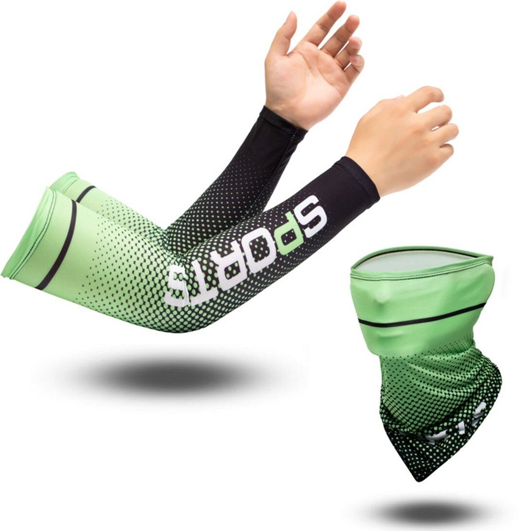 UV Protection Arm Sleeves Bandana Combo for Men Cooling Arm Sleeves UPF 50 Cycling Gloves-image-24