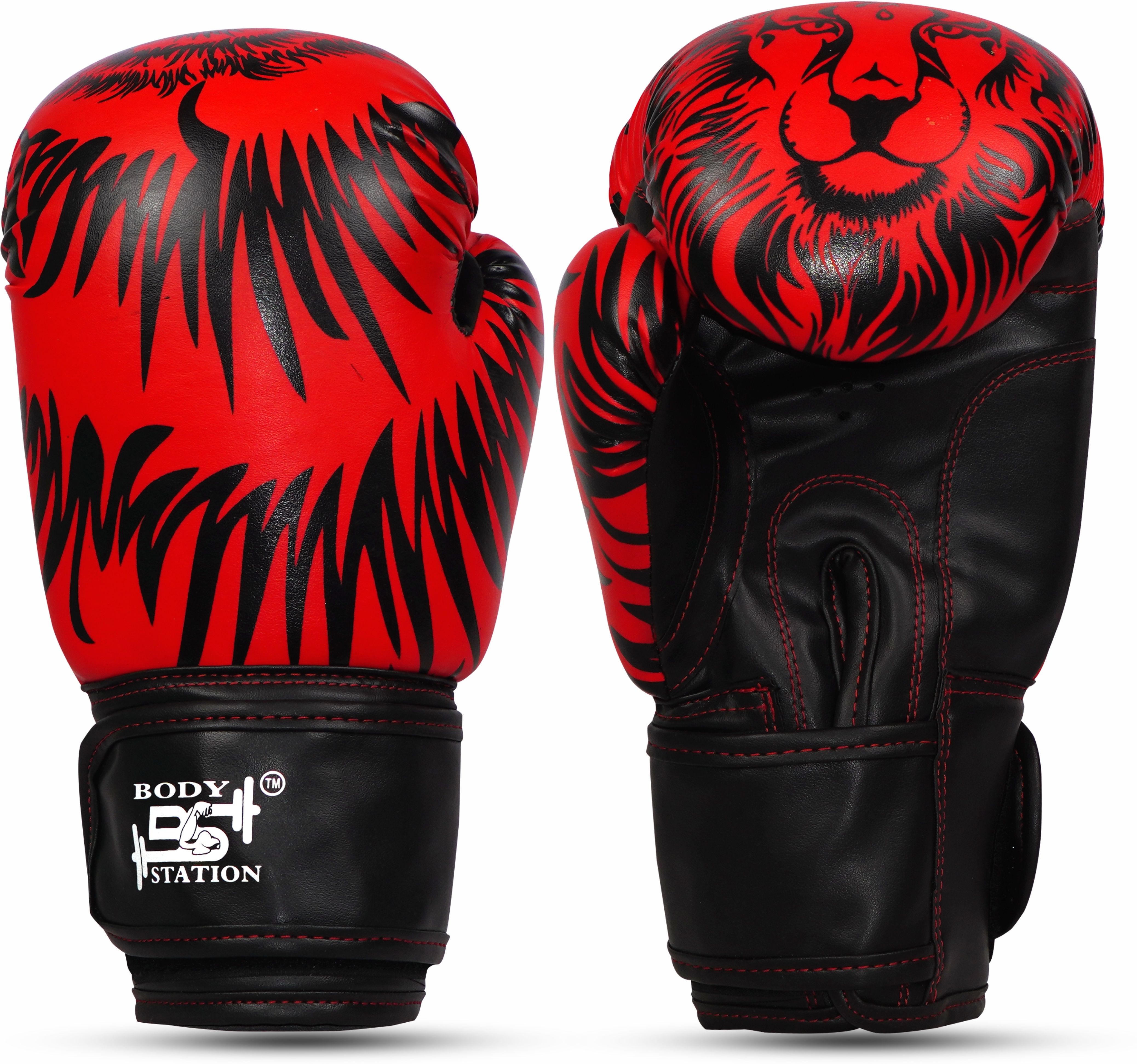 bodystation Longlasting Faux Leather MMA Everlasting Training Lion Boxing Gloves-picture-22