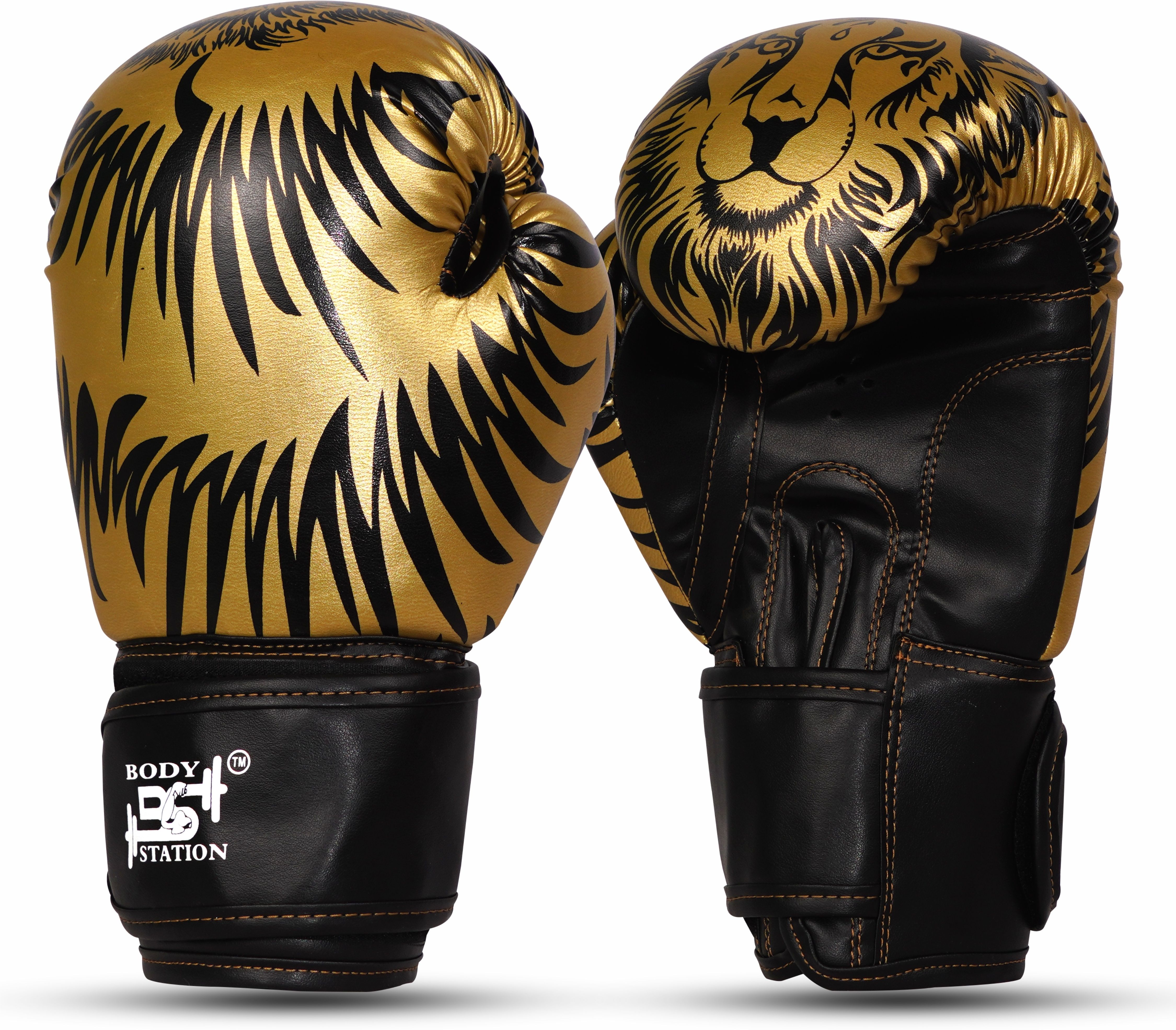 bodystation Longlasting Faux Leather MMA Everlasting Training Lion Boxing Gloves-picture-26