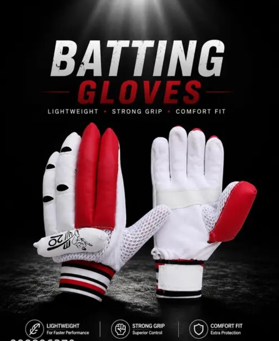 srd Cricket Batting Gloves for Boys | Boys Size | Comfortable Sports red Gloves Batting Gloves-picture-38
