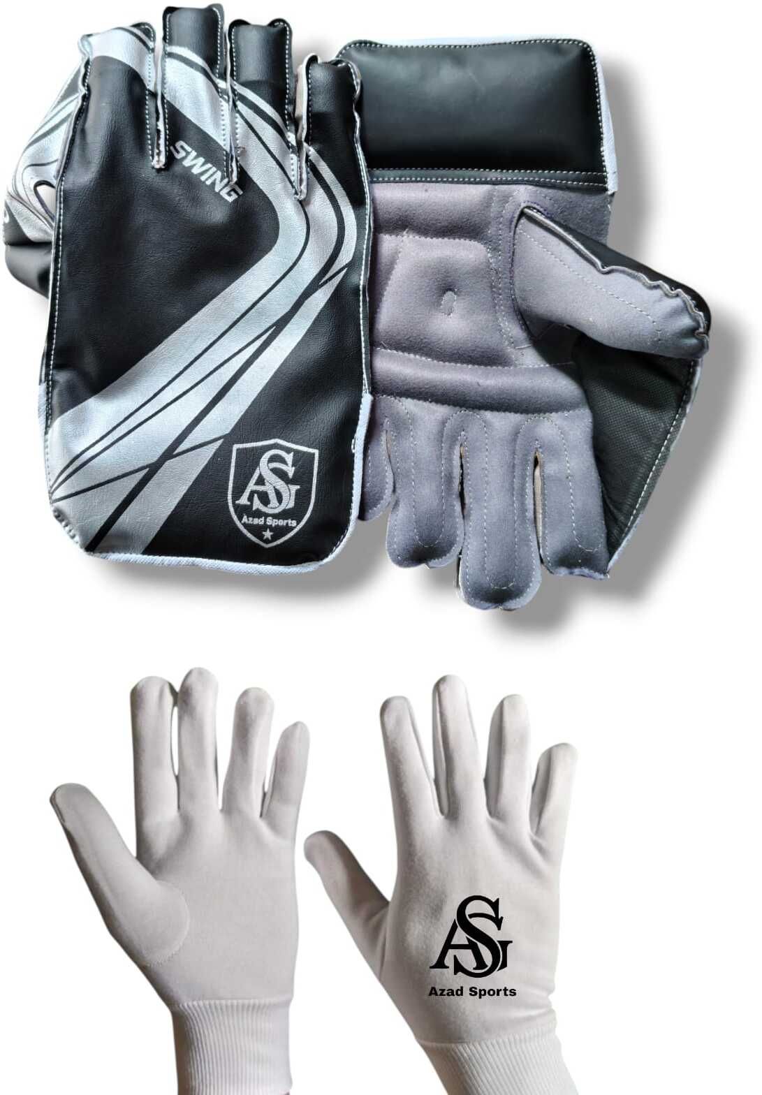 azad sports COMBO WICKET KEEPER GLOVES WITH INNER GLOVES Wicket Keeping Gloves-picture-17