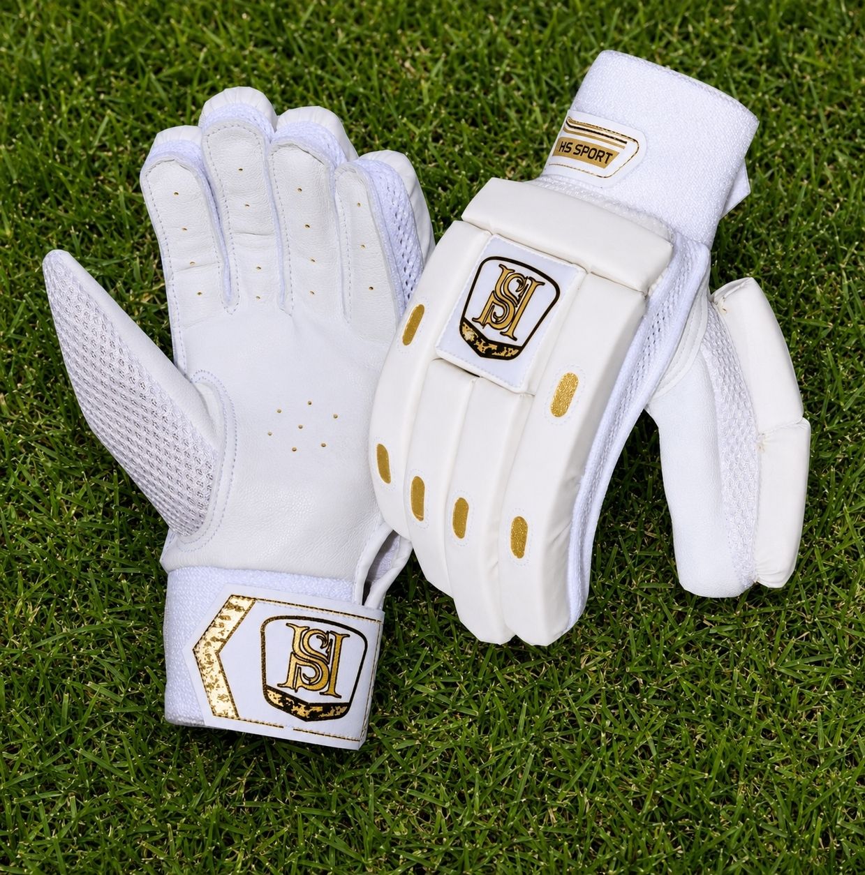 h s sports Hilite Champion White (M) Batting Gloves-picture-0