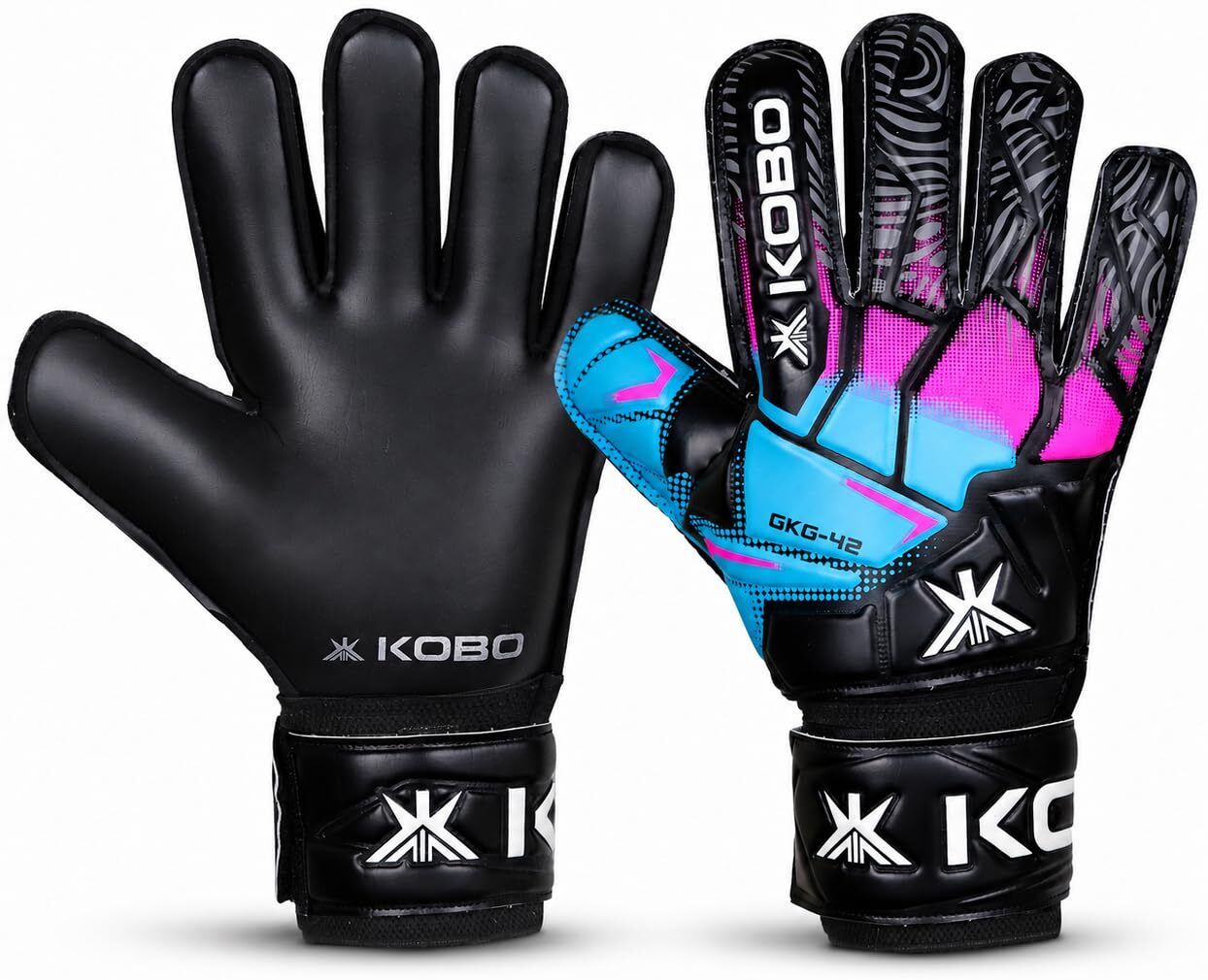 kobo Football Goal Keeper Gloves with Finger Save & Strong Grip (Size-8.5) Goalkeeping Gloves-picture-24
