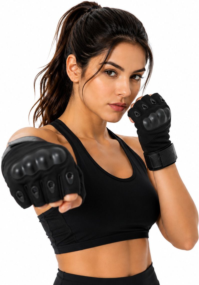 Military Tactical Half Finger Gloves for Riding, Cycling, Gym & Outdoor Sports Riding Gloves-image-5