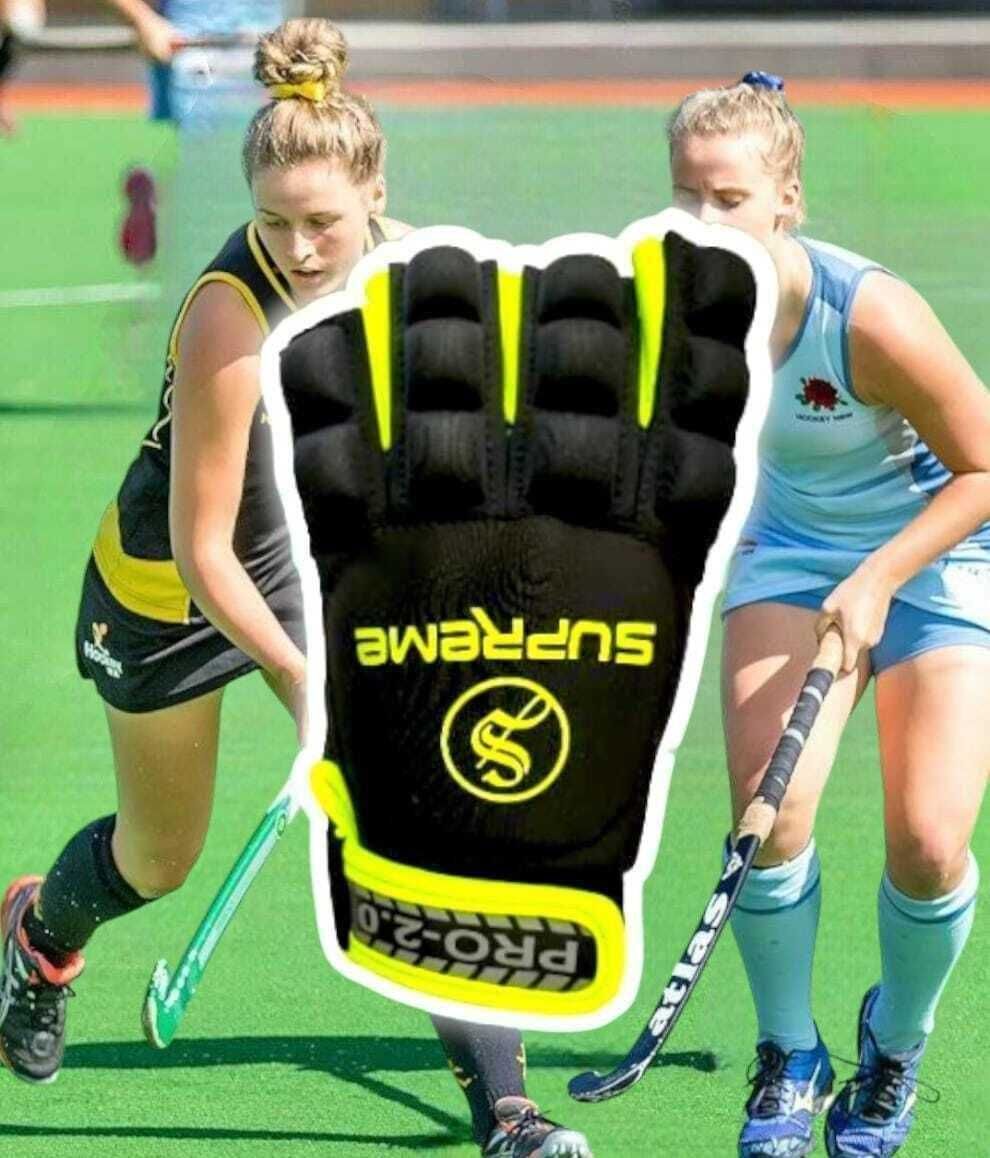 Pro Hockey Player Gloves Black/Green Size Large (Left) (Pack Of 1) Hockey Gloves-image-15