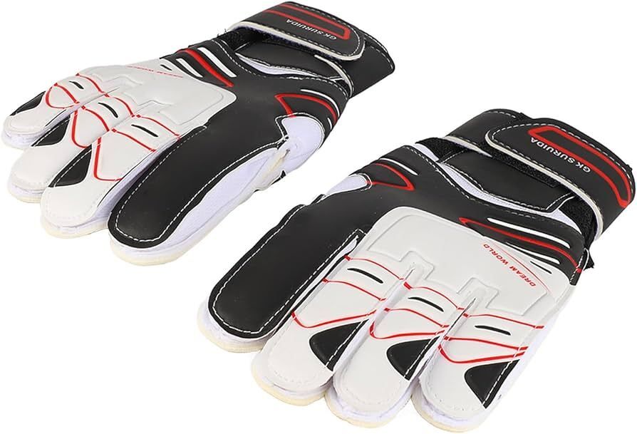 Professional Goalkeeper Gloves with Finger Protection -Black and White - Size 9 Goalkeeping Gloves-image-40