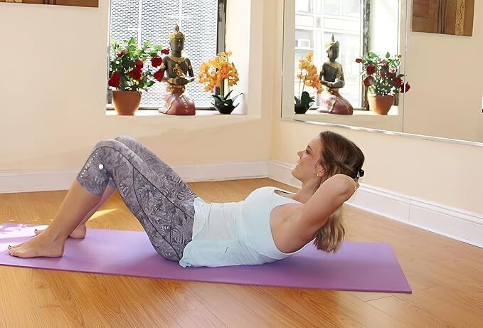 4mm Premium EVA Yoga Mat blue Anti Skid, Home Exercise & Gym workout_new Purple, Multicolor 4 mm Yoga Mat-image-48