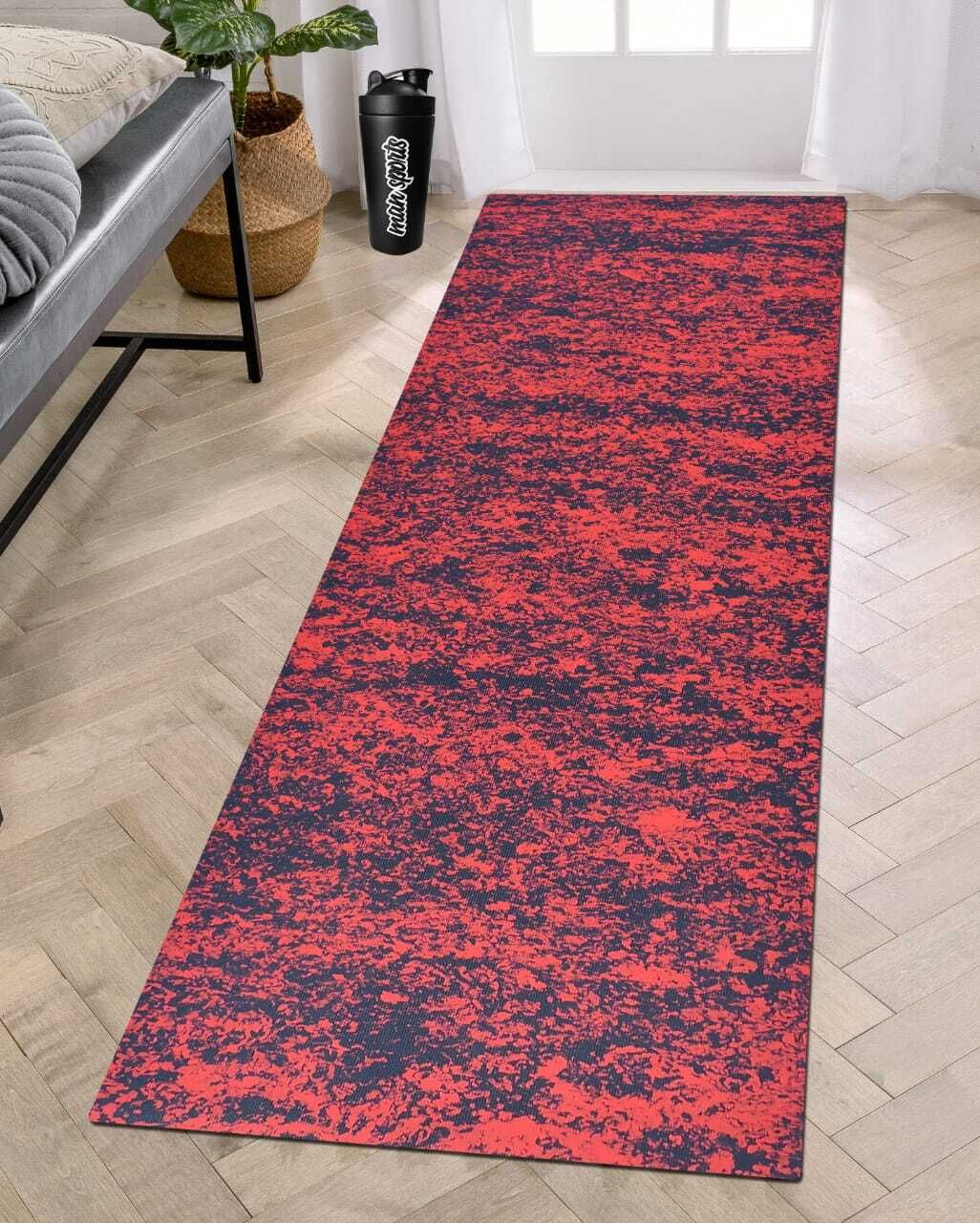 Red Blue Mix Exercise Yoga Mat 6 MM Red, Blue 6 mm Yoga Mat-image-29