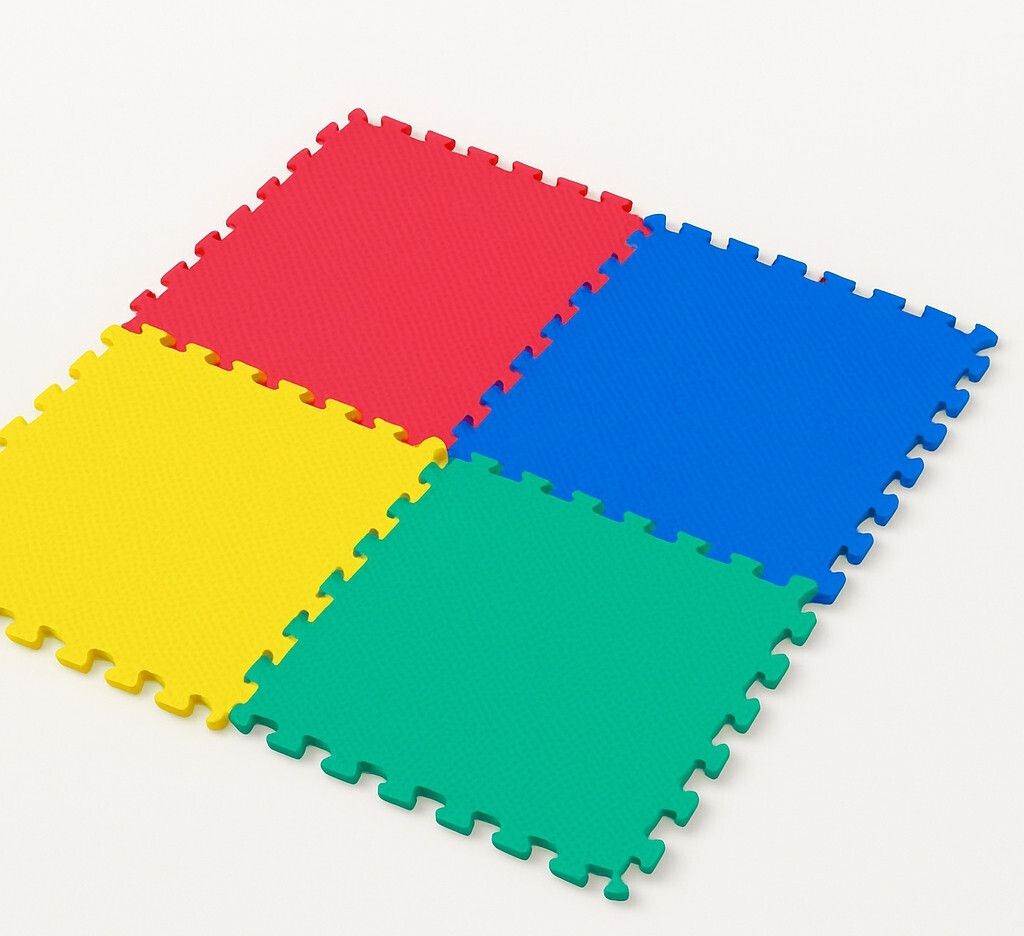 onx Interlocking Floor Mats for Yoga/Exercise/Kids Play (16 Sqft) 4Tiles Multicolor Multicolor 12 mm Yoga Mat-picture-10
