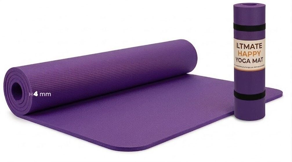 EVA Anti Slip Home Gym Exercise Fitness for Men Women Purple 6mm Yoga Mat 4 mm Purple 4 mm Yoga Mat-image-23
