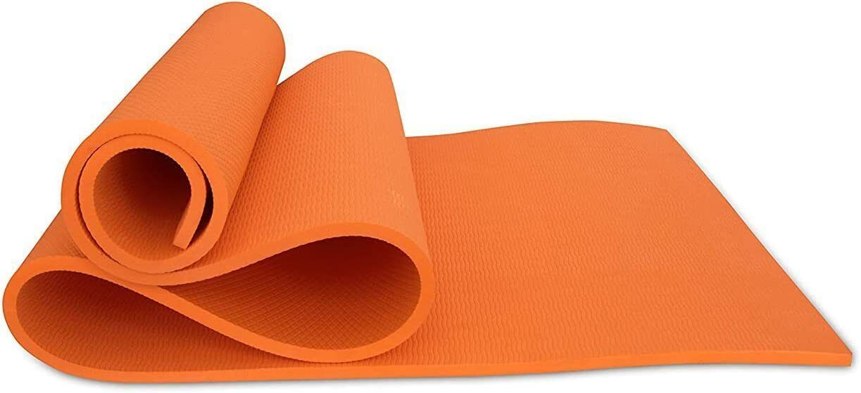 EVA Yoga Mat with Carrying Strap, Yoga Mat for Aerobics Workout,Anti Skid_new Orange 4 mm Yoga Mat-image-28