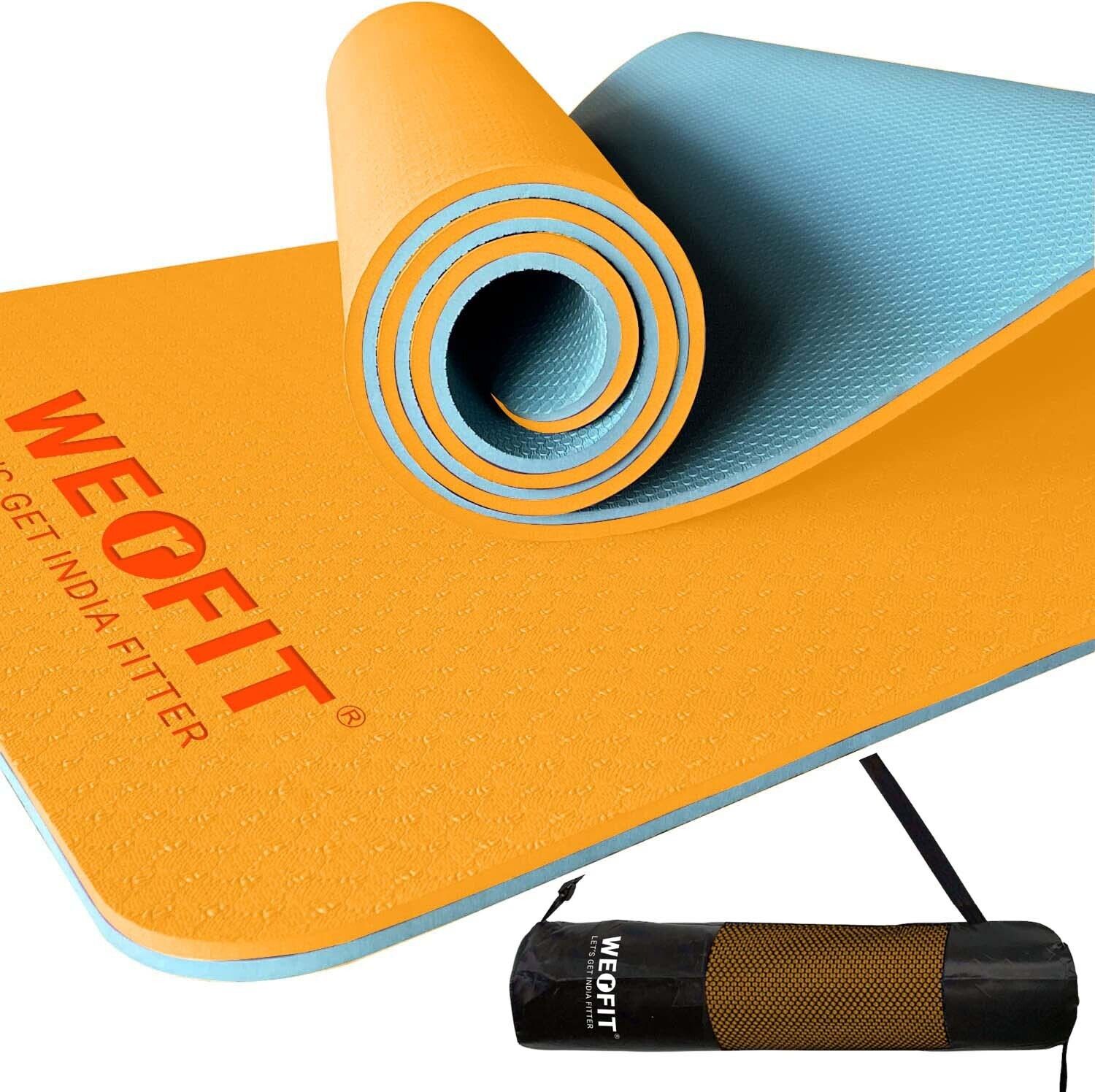 TPE Yoga Mat with Carry Bag for Home Gym Workout and Flooring Exercise for Men 10 mm Yoga Mat-image-27