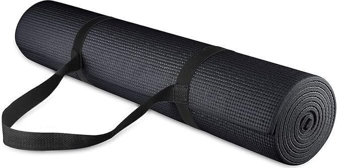 4mm Black Yoga Mat, Anti Skid, Gym workout for Man/Women mat Black 4 mm Yoga Mat-image-37