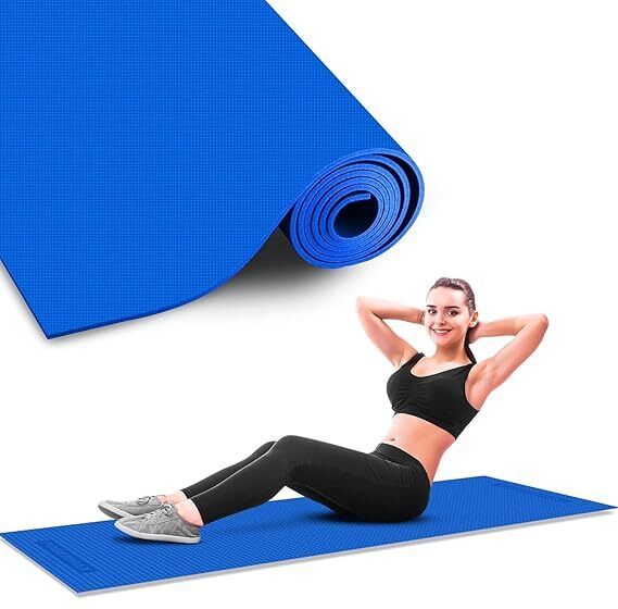 Blue Yoga Mat pack-1 Blue 4 mm Yoga Mat-image-27