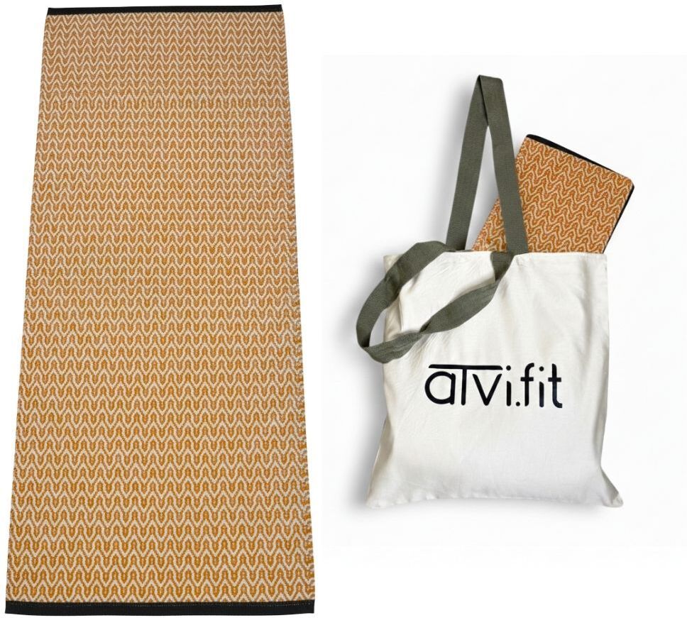 Pure cotton anti-skid,machine wash yoga mat. 73inch x 24inch, 7mm thick(Orange) 7 mm Yoga Mat-image-38