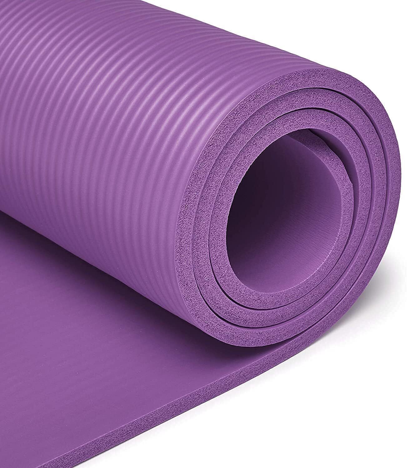 Non-Slip Yoga Mat for Exercise, Fitness & Home Workout Purple 6 mm Yoga Mat-image-24