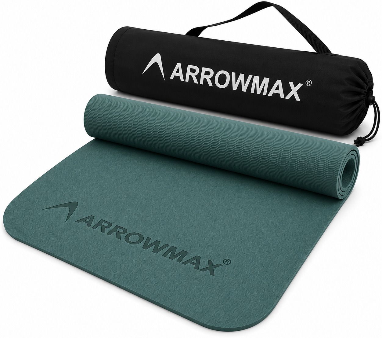 arrowmax Exercise Yoga Mat Anti Slip Men Women Kids Gym Home Mats Green 6 mm Yoga Mat-picture-0