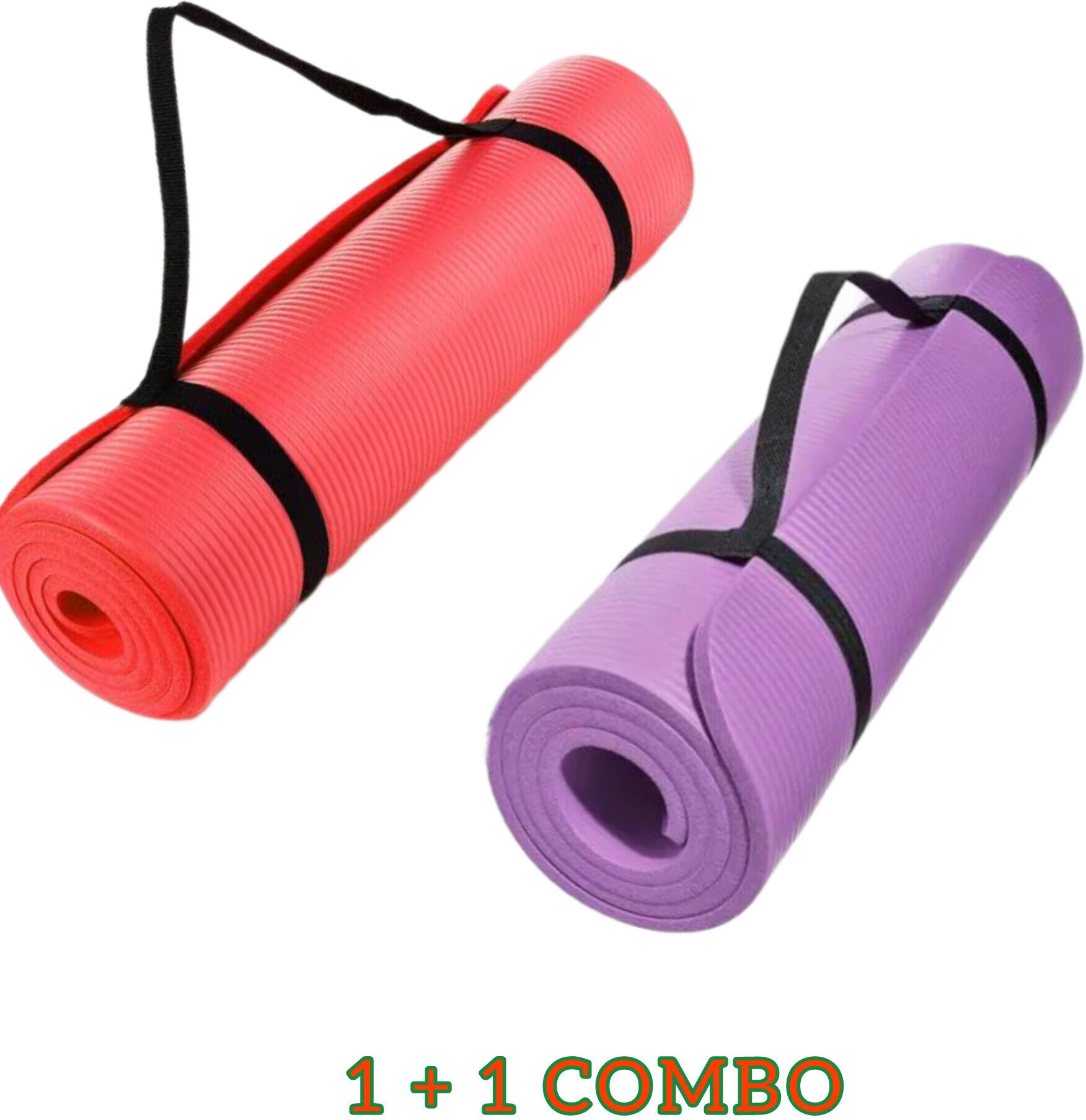 DUAL DELIGHT 2 Pc YOGA MAT COMBO Red, Purple 4 mm Yoga Mat